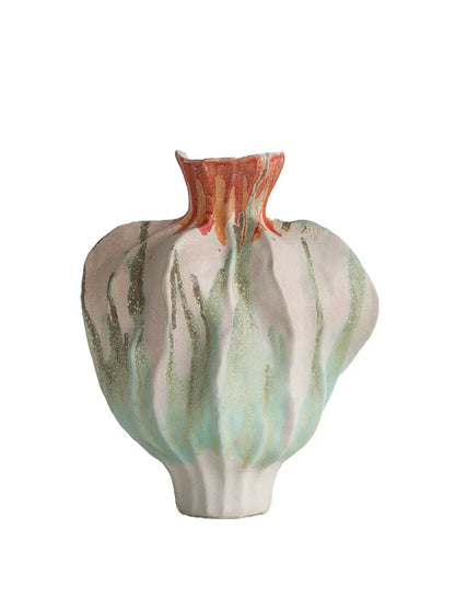DecorBites™ Irregular Porcelain Tulip Vase for Stylish Flower Arrangements