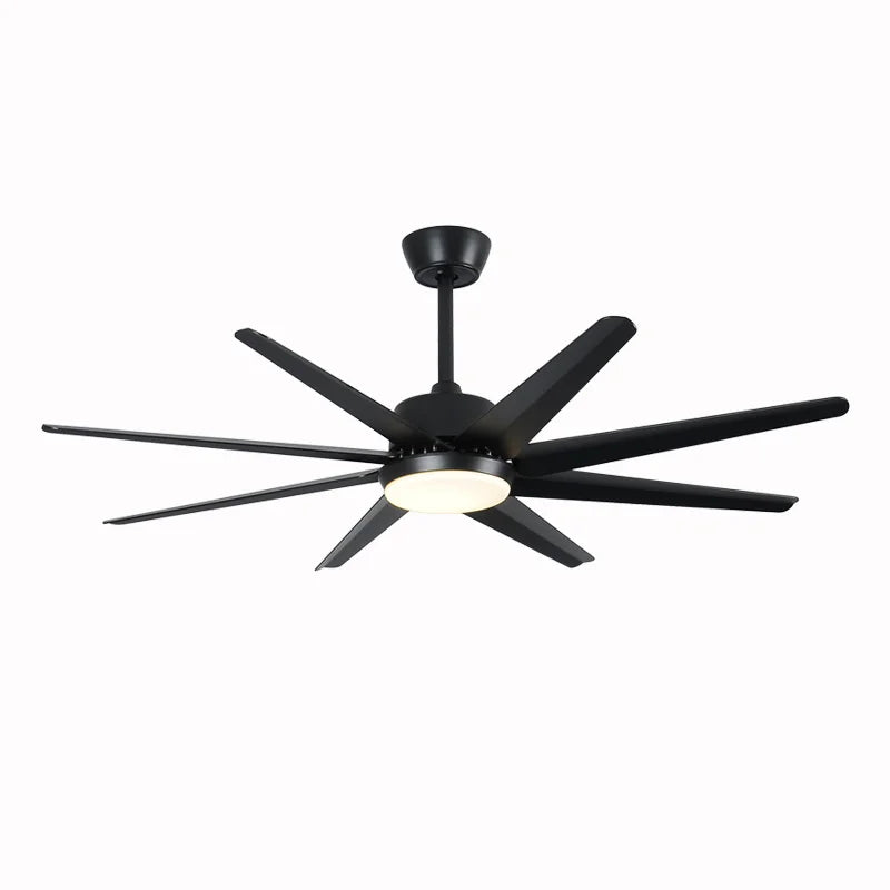DecorBites™ 66" DC Ceiling Fan with Remote Control, Modern Aluminum 8-Blade LED Light