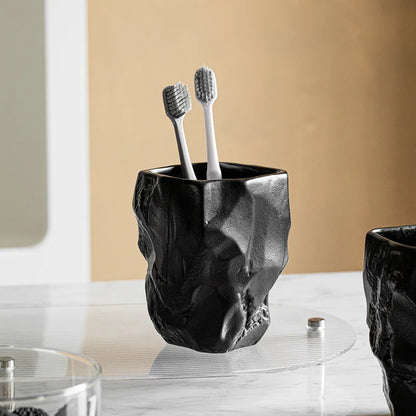 Molde de silicona DecorBites™ para vaso de enjuague bucal y soporte para cepillo de dientes de forma irregular