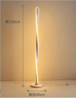 DecorBites™ Art Deco Spiral Shade Floor Lamp - Modern Minimalist Stand Light