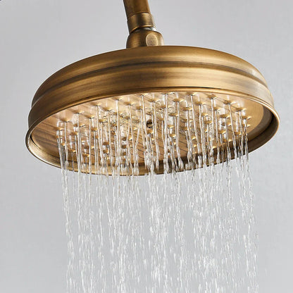 رأس دش مطري للحمام من DecorBites™ من النحاس العتيق - دش محمول باليد من النحاس الصلب مقاس 8 بوصات