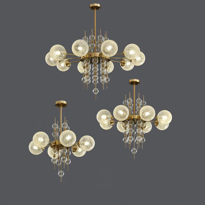 DecorBites™ Gold Chrome Bubble Ceiling Chandelier: 2025 Trend Hanging Lamps for Living Room