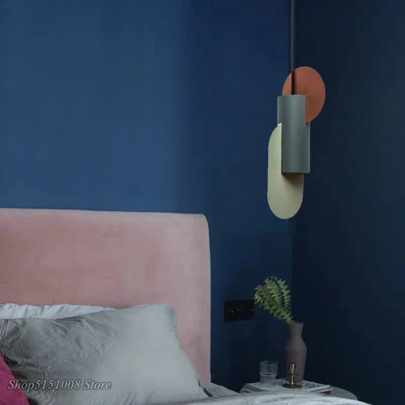 DecorBites™ Green Cylindrical LED Pendant Light - Nordic Modern Single Head Hanging Lamp