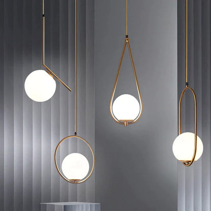 Lámpara de araña LED con bola de cristal DecorBites™ - Arte nórdico minimalista para el hogar, restaurante, bar y dormitorio