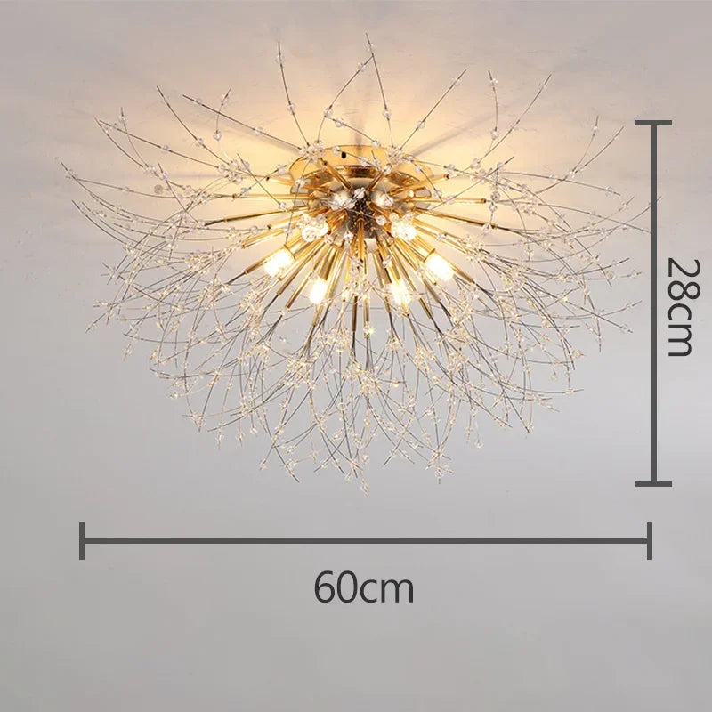 DecorBites™ Dandelion Crystal LED Ceiling Light for Home Indoor Living Dining Room