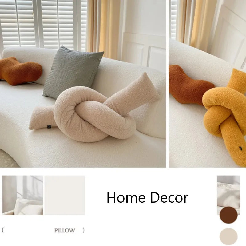 DecorBites™ Kids Comfort Knotted Cushion: Handmade & Bendable for Couch, Bed, Car, Office.