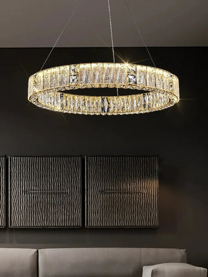 DecorBites™ Crystal Ceiling Chandelier | Luxury Glass Hanging Lamps LED Décor