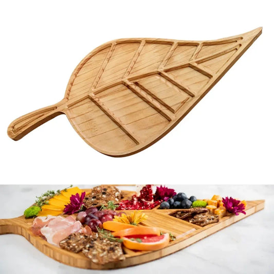 DecorBites™ Leaf Shape Charcuterie Board Platter for Stylish Entertaining
