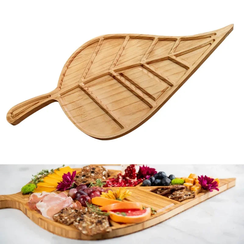 Wood Leaf Charcuterie Board