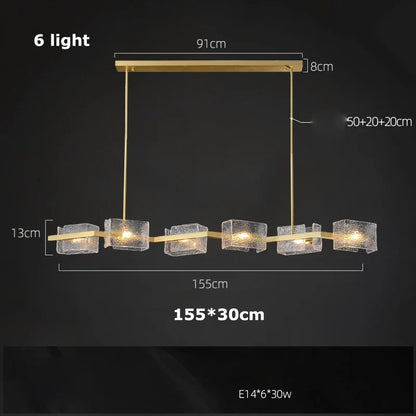 DecorBites™ Crystal Chandelier: Modern Luxury Pendant Light for Living Room, Restaurant, and Bar