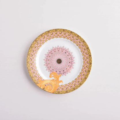 DecorBites™ Golden Flower Bone China Tableware Set