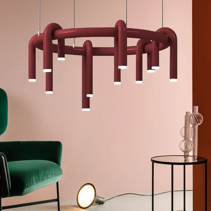 Modern 6-Light Metal Pendant Chandelier