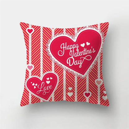 Fundas de cojín DecorBites™ con estampado de corazones - Decoración nórdica para bodas y San Valentín