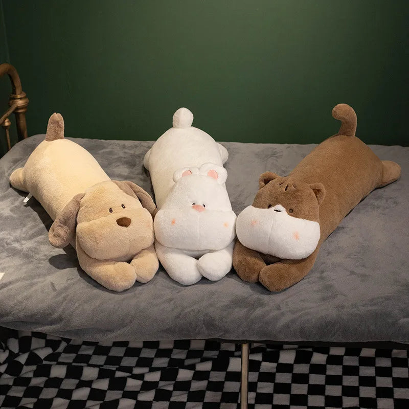 DecorBites™ Dog Side Sleeper Body Pillow - Soft & Fluffy Leg Support - Cute Rabbit Design