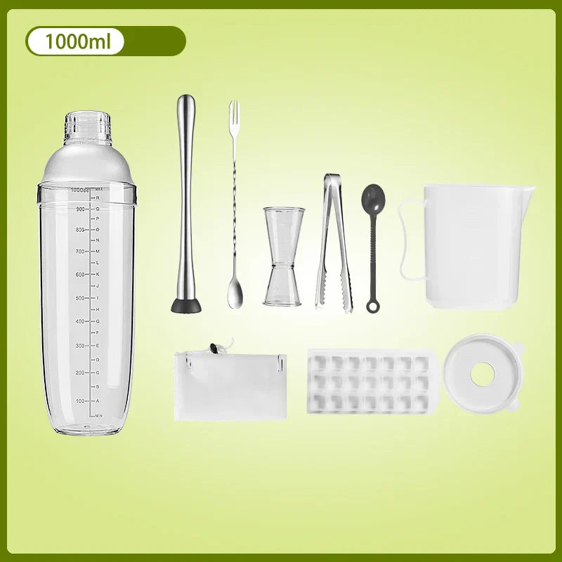 DecorBites™ Cocktail Shaker: Bartender's Beverage Mixer for Champagne & Cocktails