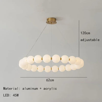 DecorBites™ LED Acrylic Chandelier for Living Room Bedroom Hall Pendant Lamps