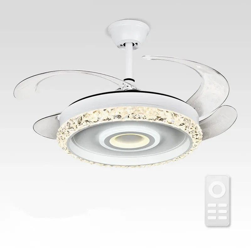 Lámpara de techo con ventilador de hojas DecorBites™ de 42 pulgadas, iluminación invisible para dormitorio y comedor