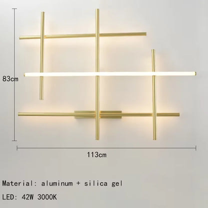 Lámpara de techo lineal LED DecorBites™ de diseño italiano, lámpara de comedor de lujo