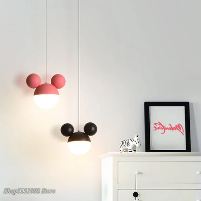 Lámpara colgante LED DecorBites™ con diseño de dibujos animados para niños, ideal para el cuidado de la vista con Mickey y la Princesa Mickey.