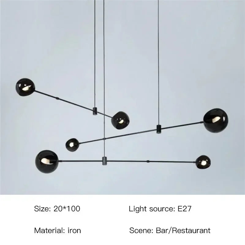 DecorBites™ LED Chandelier: Modern Designer Pendant Lights for Living, Dining Room, Kitchen.