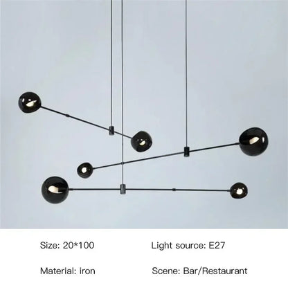 DecorBites™ LED Chandelier: Modern Designer Pendant Lights for Living, Dining Room, Kitchen.