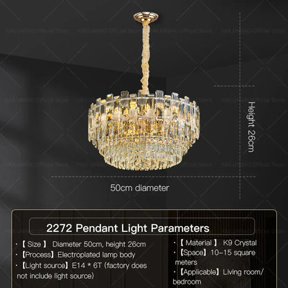 DecorBites™ Crystal Light Chandelier: Luxury European Livingroom Lamp 2024 Collection