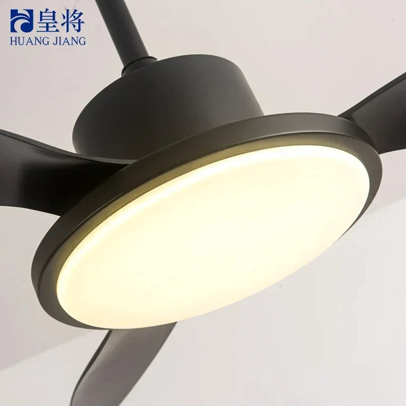 مروحة سقف DecorBites™ بتصميم عصري LED مقاس 42 بوصة مع جهاز تحكم عن بعد وشفرات من الخشب الرقائقي