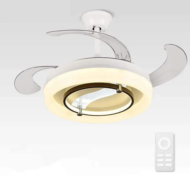 DecorBites™ 42" Bladeless Ceiling Fan Chandelier with Remote & Retractable Blades