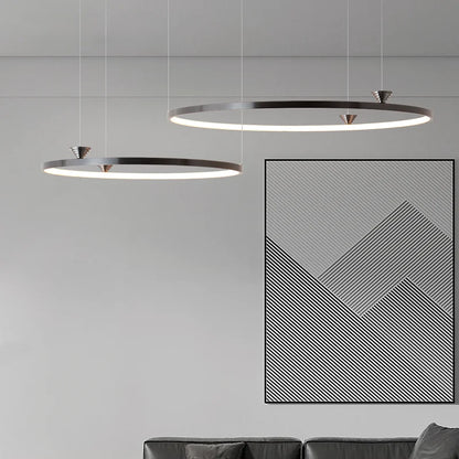 DecorBites™ Circular All-Copper Italian Style LED Pendant Lamp for Living Room and Bedroom