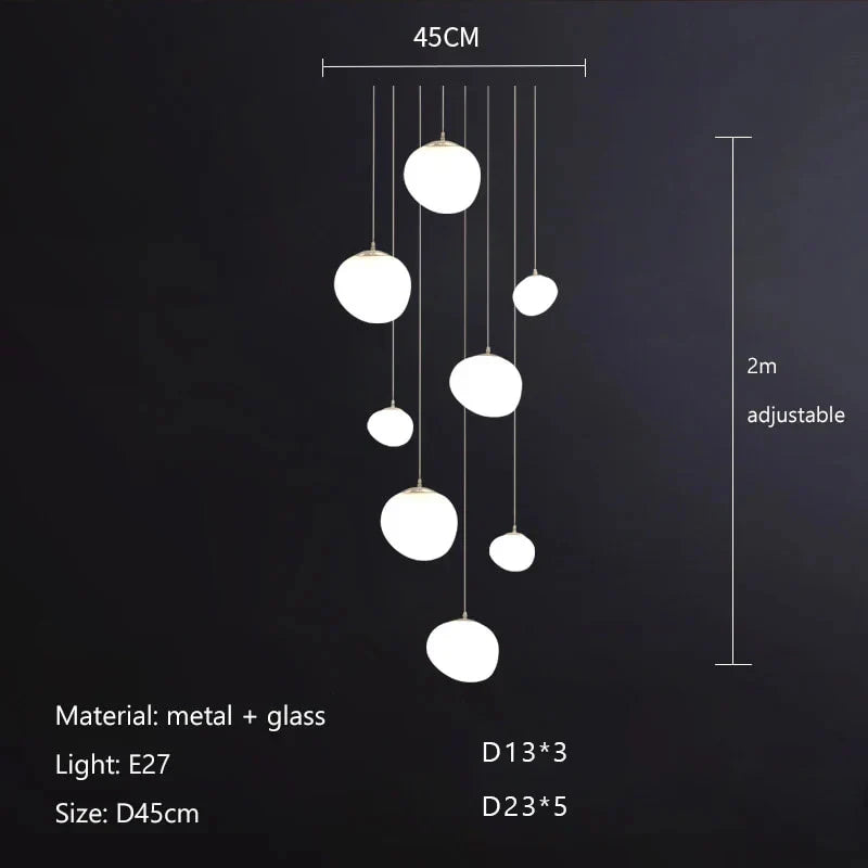 DecorBites™ Gregg Glass Pendant Light: Stylish LED Hanging Lamp for Dining Kitchen LOFT.