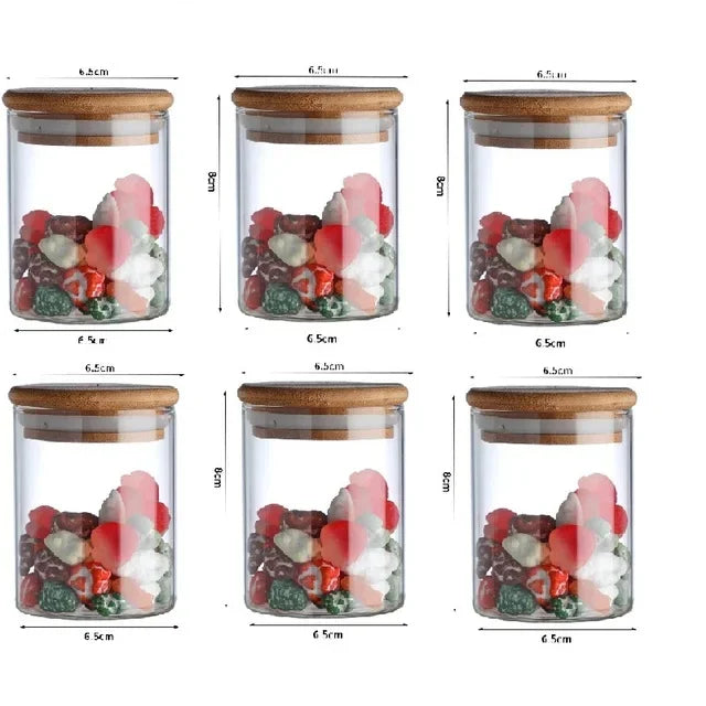DecorBites™ Glass Food Storage Jar with Lid for Kitchen Organization