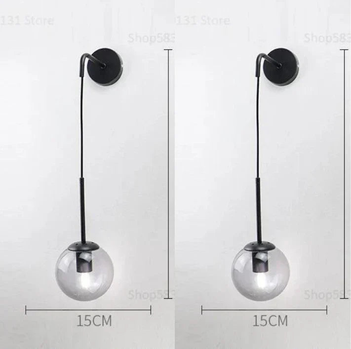 Lámpara de pared LED de bola de cristal Decorbites™ para decoración del hogar nórdico moderno vintage