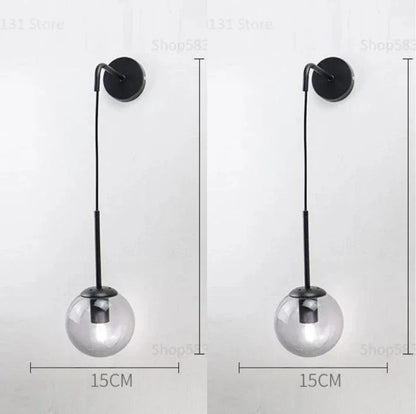 Lámpara de pared LED de bola de cristal Decorbites™ para decoración del hogar nórdico moderno vintage