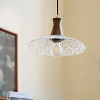 Lámparas colgantes LED DecorBites™ de vidrio y madera para decoración del hogar e iluminación de restaurantes