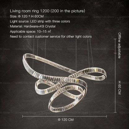 DecorBites™ Crystal Chandelier Luxury Designer Light for Elegant Living Spaces