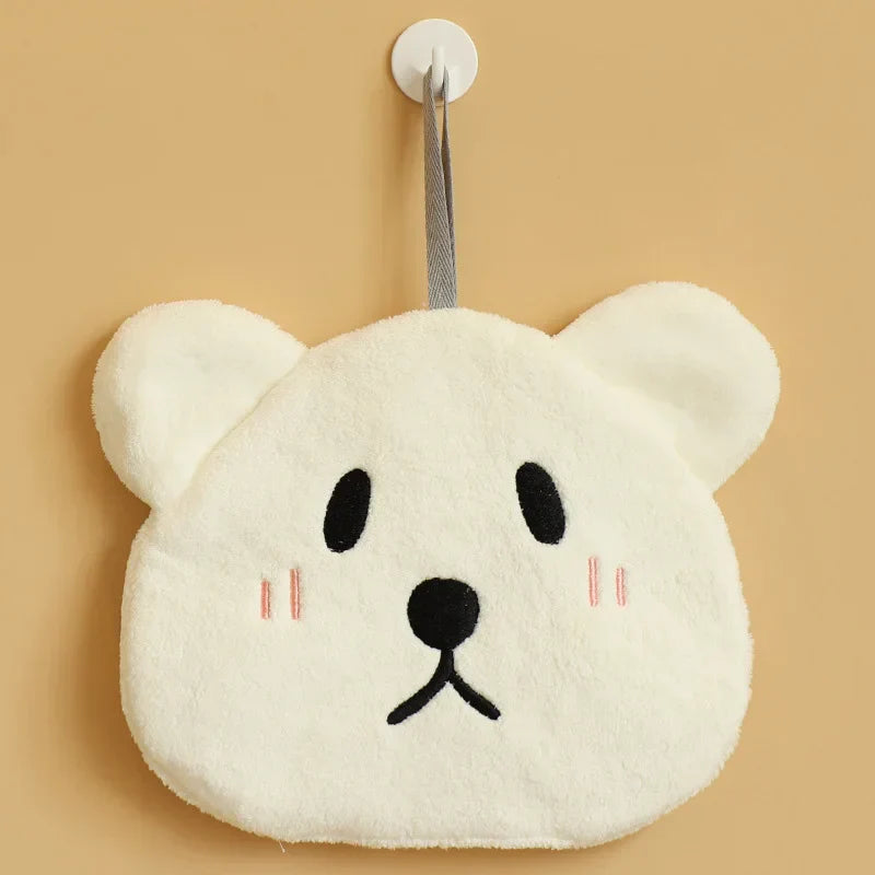 منشفة يد للأطفال على شكل دب من DecorBites™: قطعة قماش تنظيف ناعمة ماصة من المخمل المرجاني