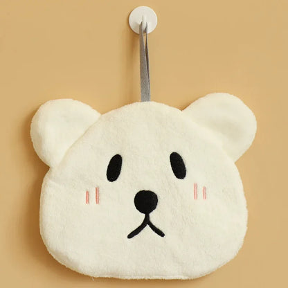 منشفة يد للأطفال على شكل دب من DecorBites™: قطعة قماش تنظيف ناعمة ماصة من المخمل المرجاني