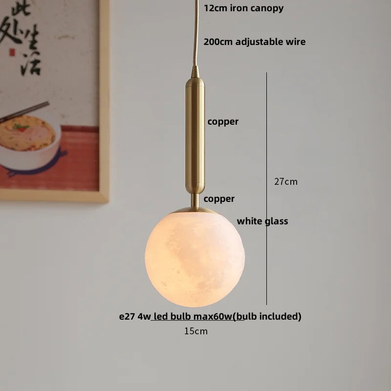 DecorBites™ Glass LED Pendant Lamp | Adjustable Nordic Hanging Light
