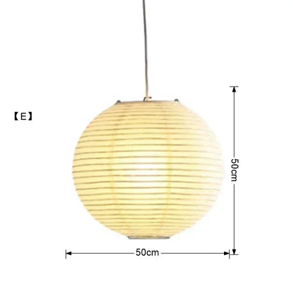 DecorBites™ Japanese Wabi Sabi Pendant Light LED E27 Noguchi Akari Rice Paper Ceiling Hanging