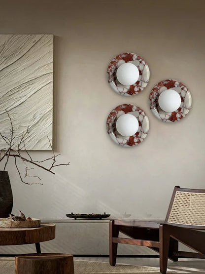 DecorBites™ Jade Marble Wall Sconce Lamps: Luxury Light Fixtures for Bedroom, Bathroom, Aisle Decor