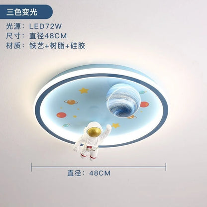 DecorBites™ Blue Space LED Cartoon Chandelier for Kids Room Ceiling Lights disco