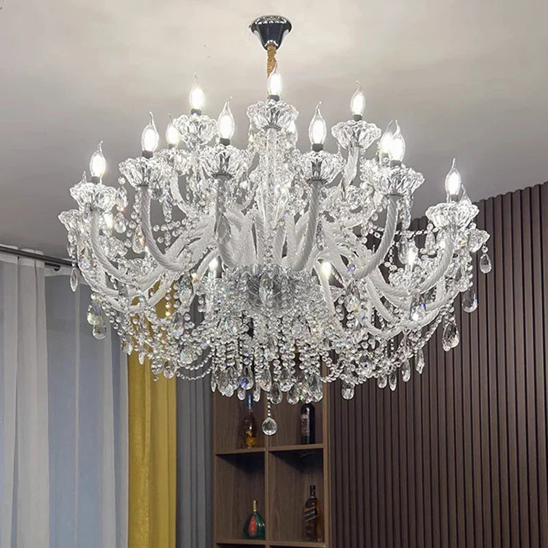 DecorBites™ Crystal Chandelier: Modern Home Decoration Pendant Lights for Living & Dining Room
