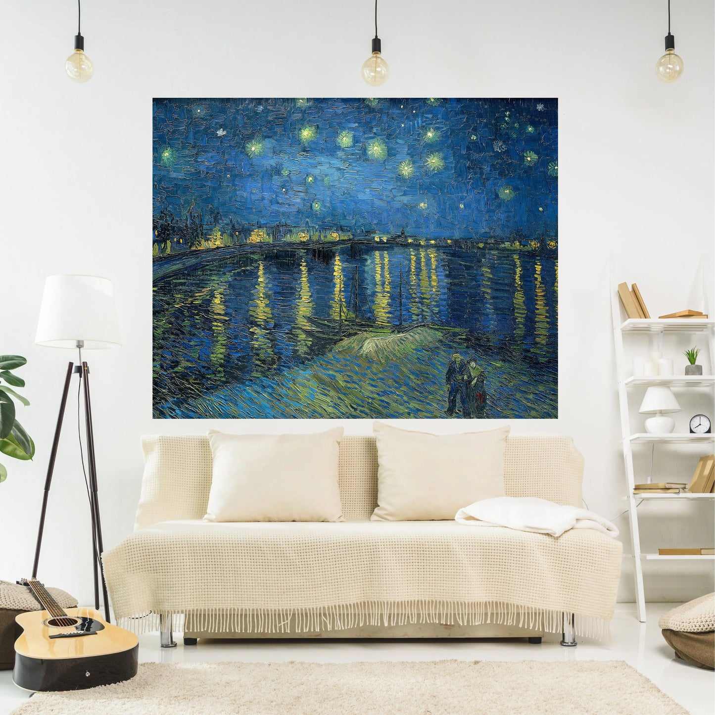 Decobites Starry Night Van Gogh Tapestry Art Decor Wall Hanging Carpet Modern Living Room