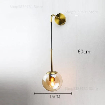 DecorBites™ Glass Ball Wall Lamp - Nordic Retro LED Lighting Fixture