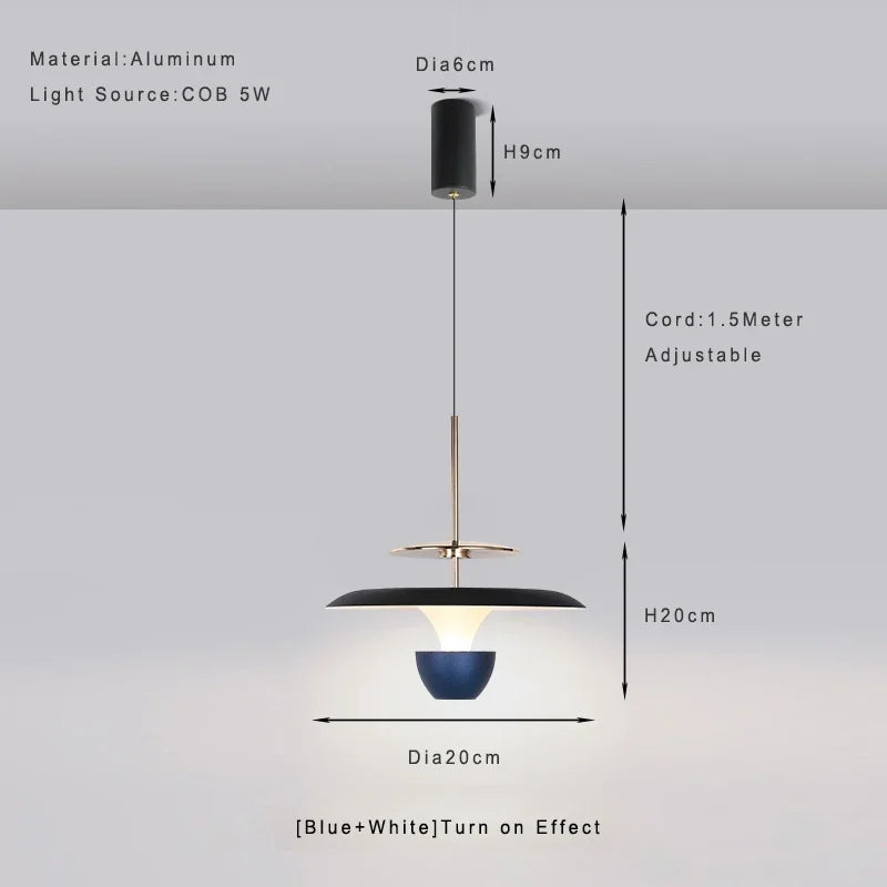 DecorBites™ LED Pendant Light: Colourful Chandelier for Kitchen, Dining Room, Bedroom.