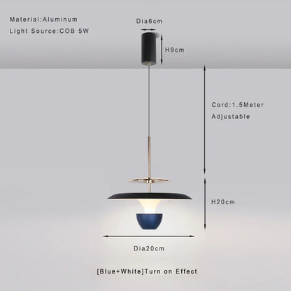 DecorBites™ LED Pendant Light: Colourful Chandelier for Kitchen, Dining Room, Bedroom.