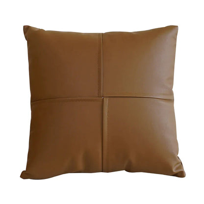 Funda de cojín DecorBites™ de piel color marfil, 45x45 cm, para decoración del hogar.