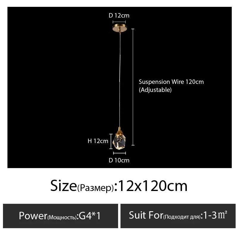 DecorBites™ Diamond Crystal Chandelier Staircase LED Golden Large Living Room Hall Lighting