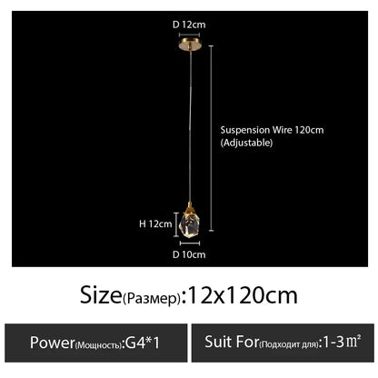 DecorBites™ Diamond Crystal Chandelier Staircase LED Large Living Room Hall Lighting