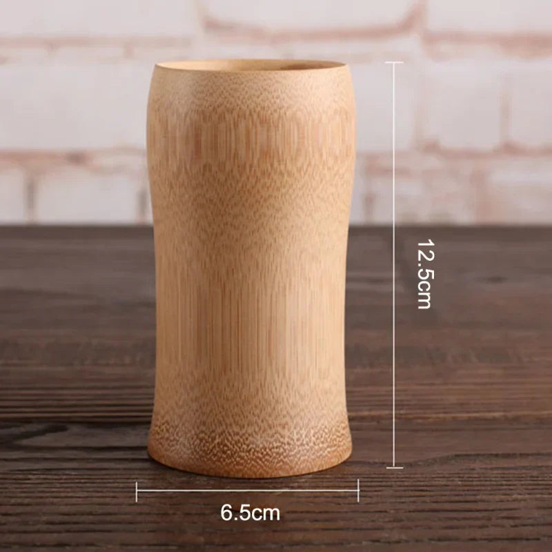 Decorbites™ Bambus-Trinkbecher-Set – Vintage-Stil Holz-Tee-Bier-Milch-Getränkeutensilien